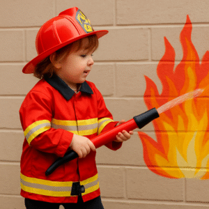 Little Firefighter in Action